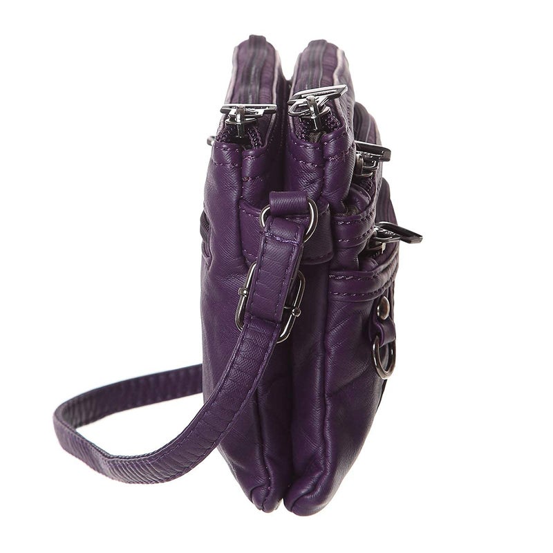MINICAT Multiple Pockets Small Crossbody Purse Cell Phone Purse Shoulder Bags for Women Cross Body Bag for Woman(Purple Small) - Image 5